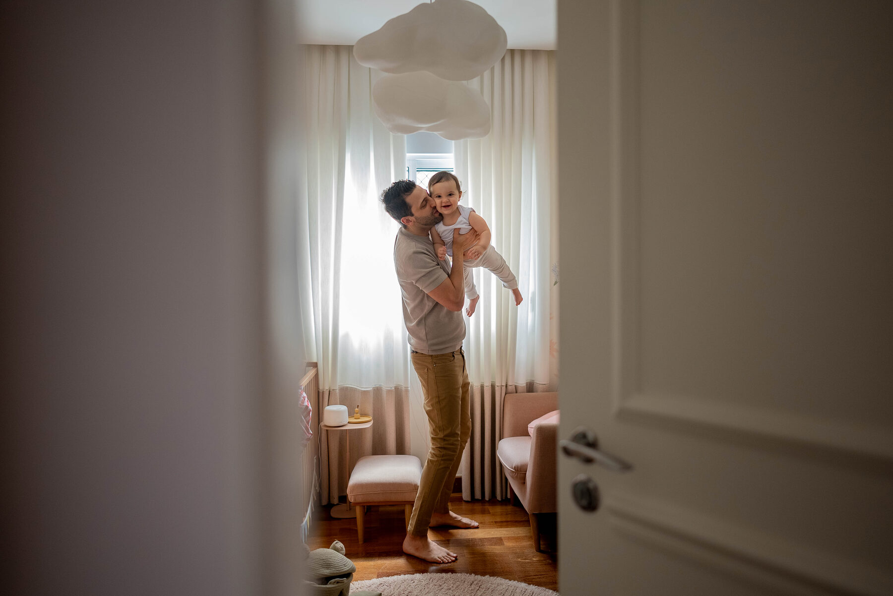 Familienportrait zuhause — Wärme